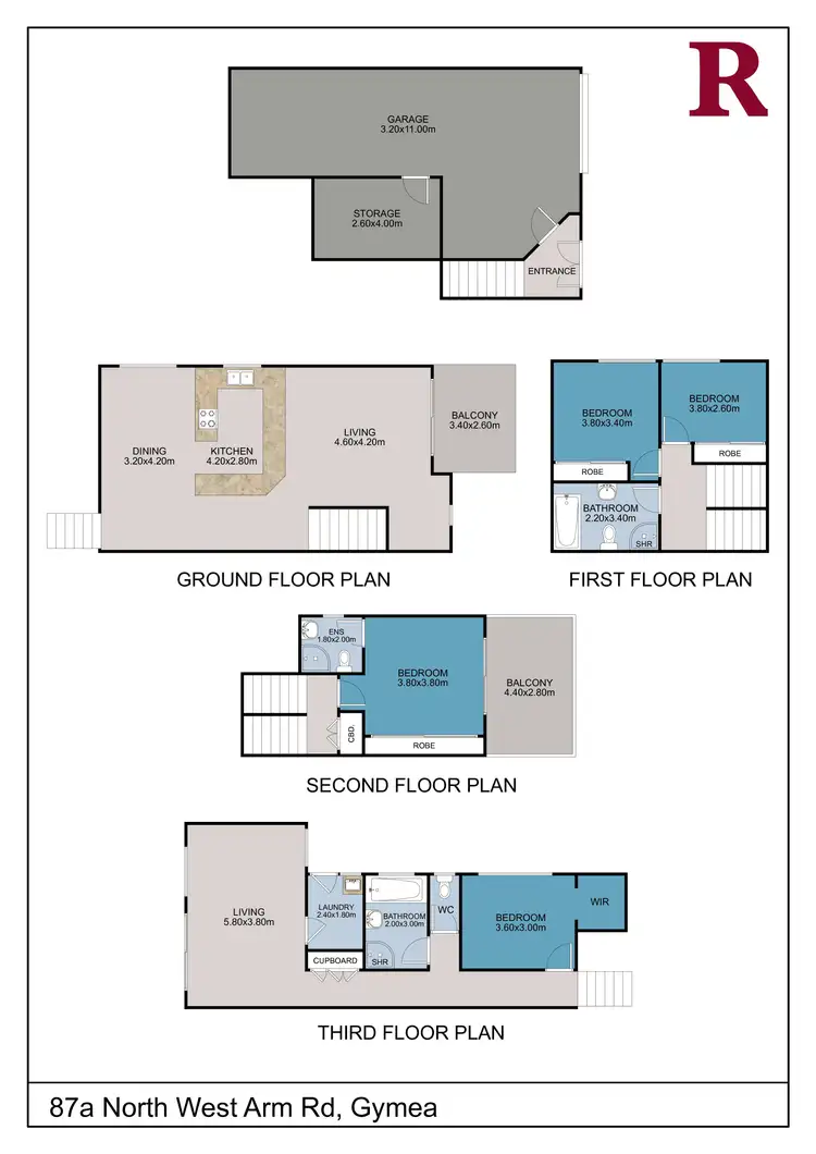 Floorplan of Homely semi-detached listing, 87a North West Arm Road, Gymea NSW 2227