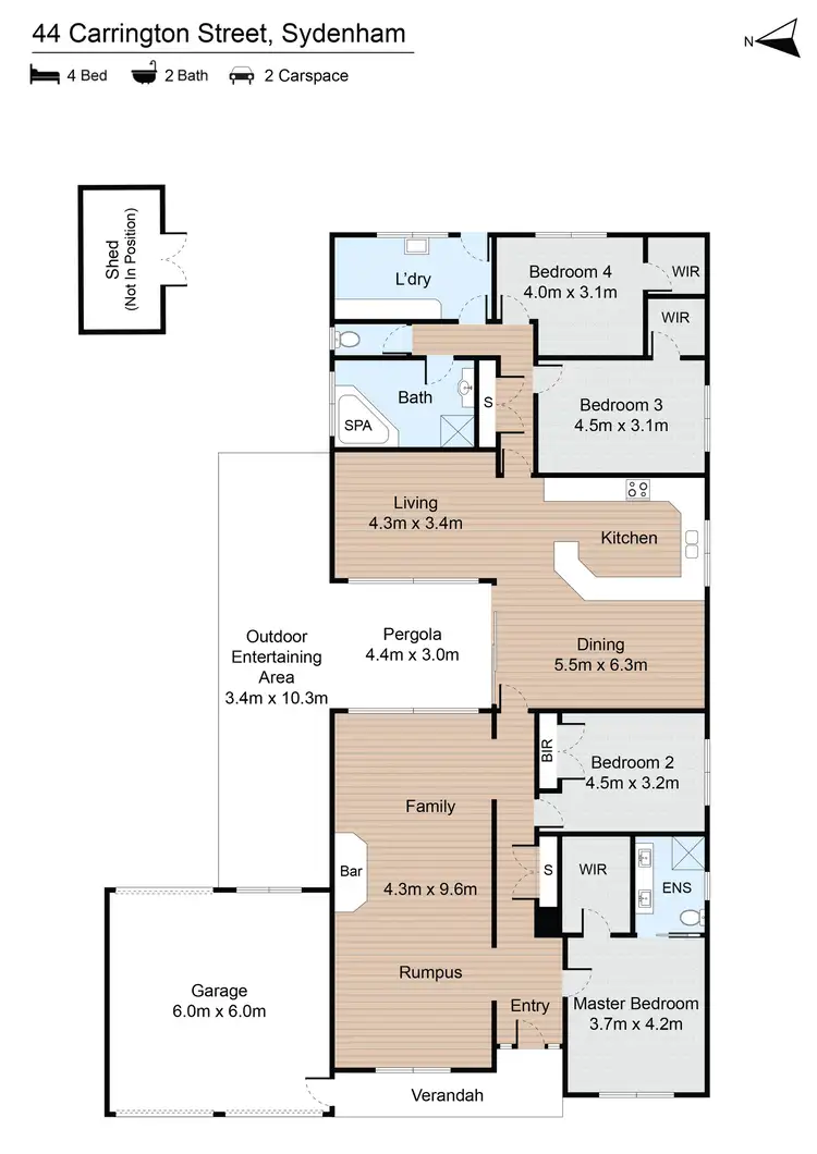 Floorplan of Homely house listing, 44 Carrington Street, Sydenham VIC 3037