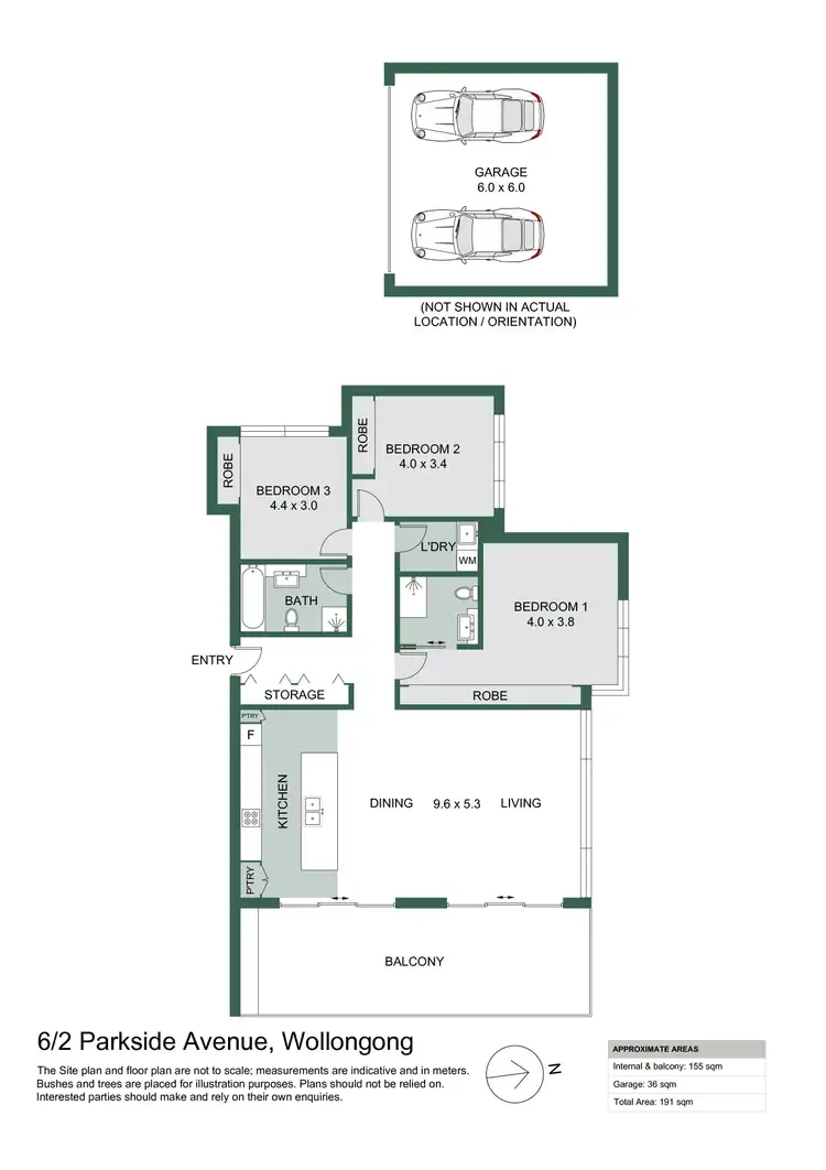 Floorplan of Homely apartment listing, 6/2 Parkside Avenue, Wollongong NSW 2500