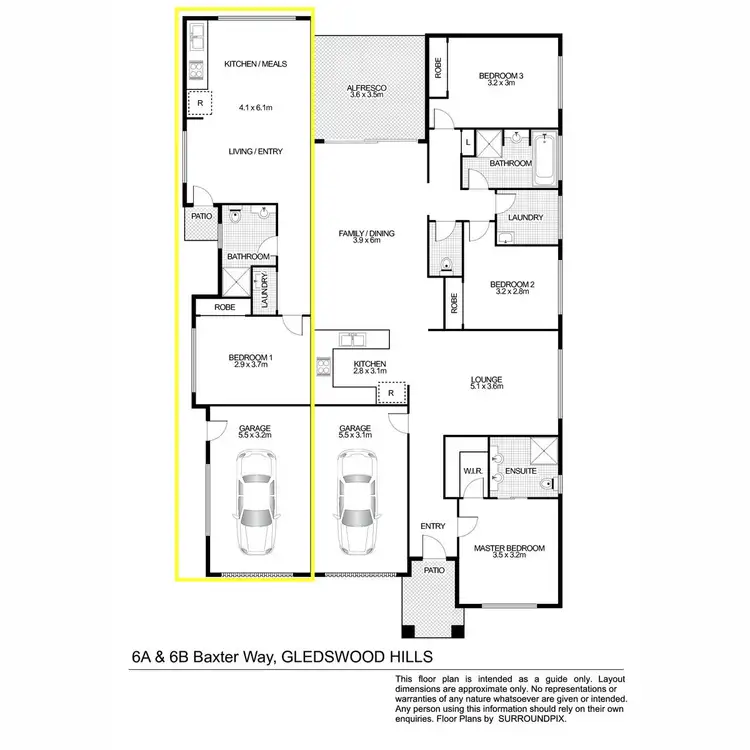 Floorplan of Homely house listing, 6B Baxter Way, Gledswood Hills NSW 2557