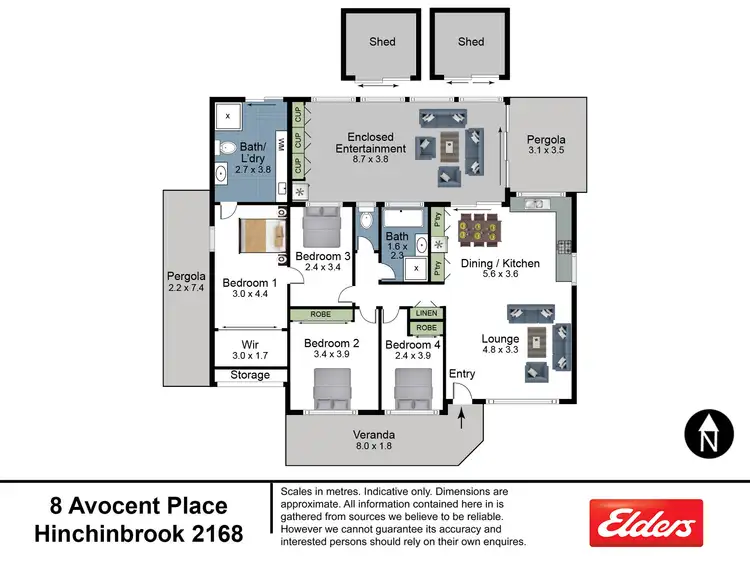 Floorplan of Homely house listing, 8 Avocet Place, Hinchinbrook NSW 2168