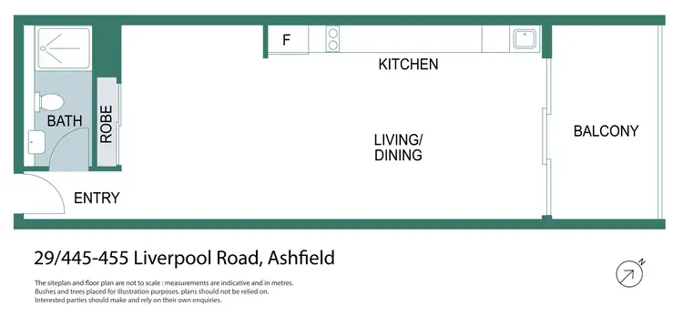 Floorplan of Homely studio listing, 29/445-455 Liverpool Road, Ashfield NSW 2131