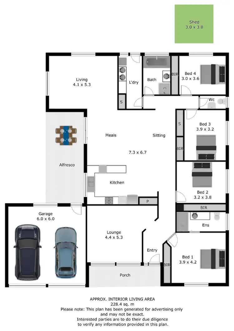 Floorplan of Homely house listing, 6 Birdie Street, Wodonga VIC 3690