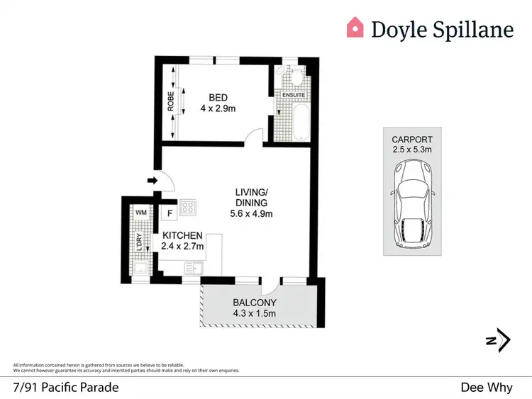 Floorplan of Homely apartment listing, 7/91 Pacific Parade, Dee Why NSW 2099