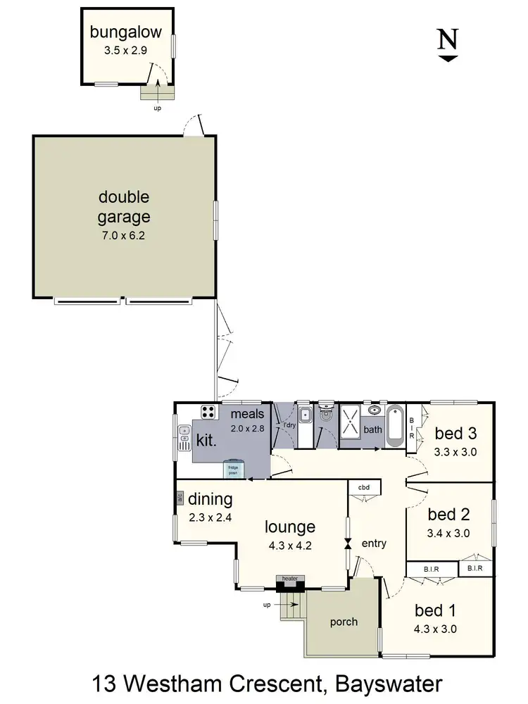 Floorplan of Homely house listing, 13 Westham Crescent, Bayswater VIC 3153