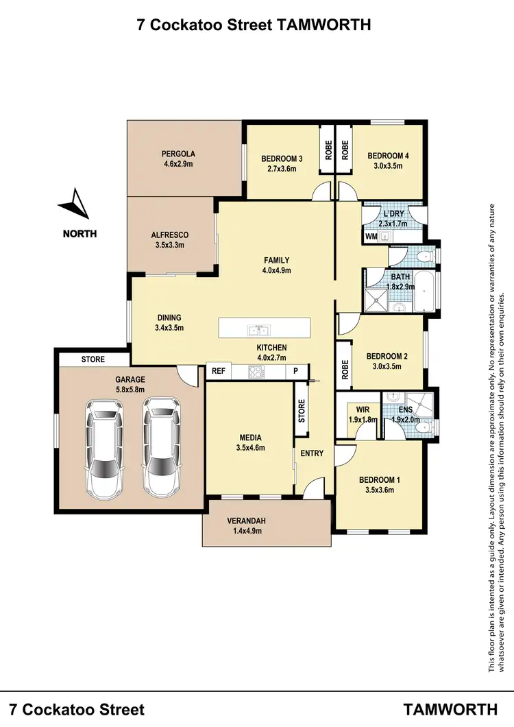 Floorplan of Homely house listing, 7 Cockatoo Street, Tamworth NSW 2340