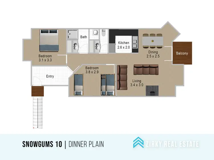 Floorplan of Homely apartment listing, 10 Snowgums, Dinner Plain VIC 3898