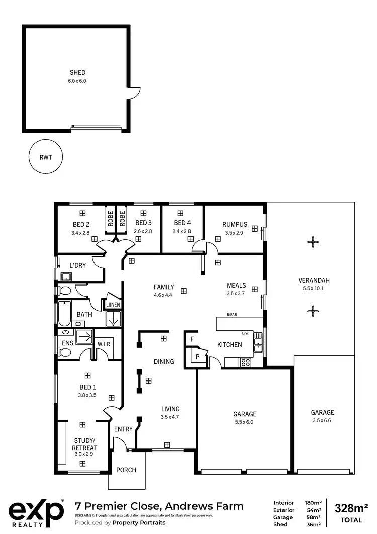 Floorplan of Homely house listing, 7 Premier Close, Andrews Farm SA 5114