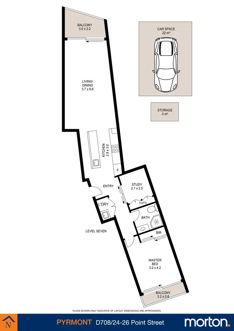 Floorplan of Homely apartment listing, D708/24-26 Point Street, Pyrmont NSW 2009