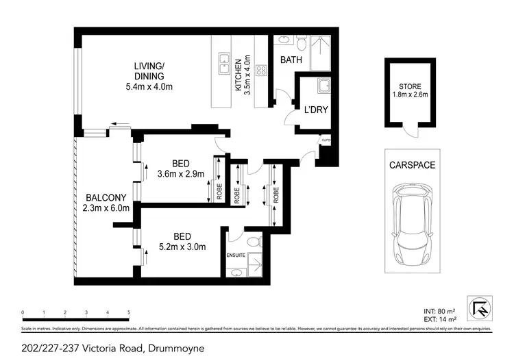 Floorplan of Homely apartment listing, 202/227 Victoria Road, Drummoyne NSW 2047
