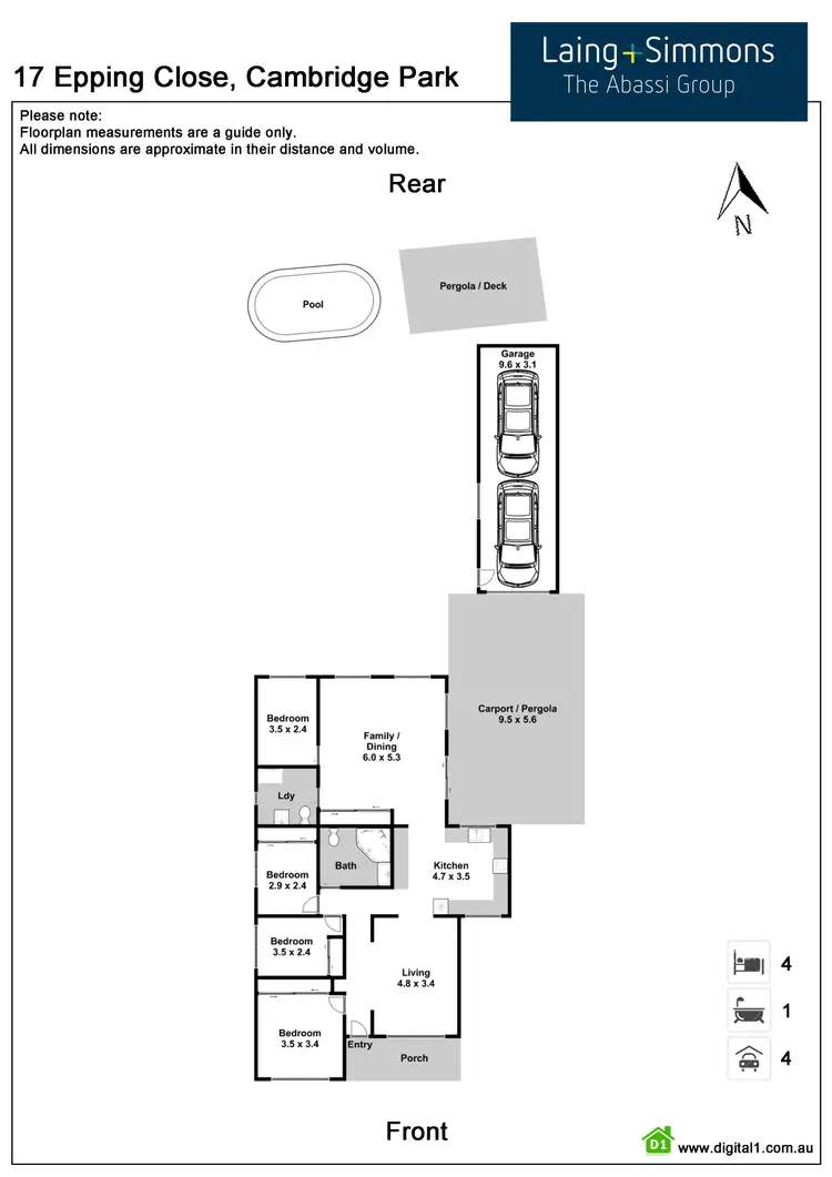 Floorplan of Homely house listing, 17 Epping Close, Cambridge Park NSW 2747