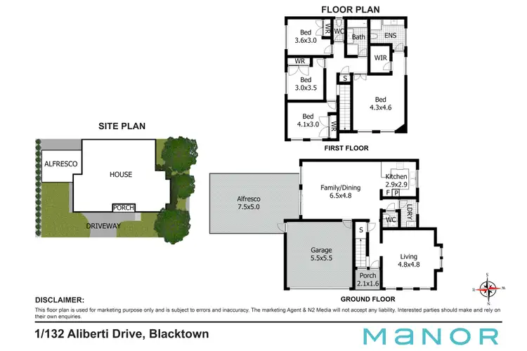 Floorplan of Homely townhouse listing, 1/132 Aliberti Drive, Blacktown NSW 2148