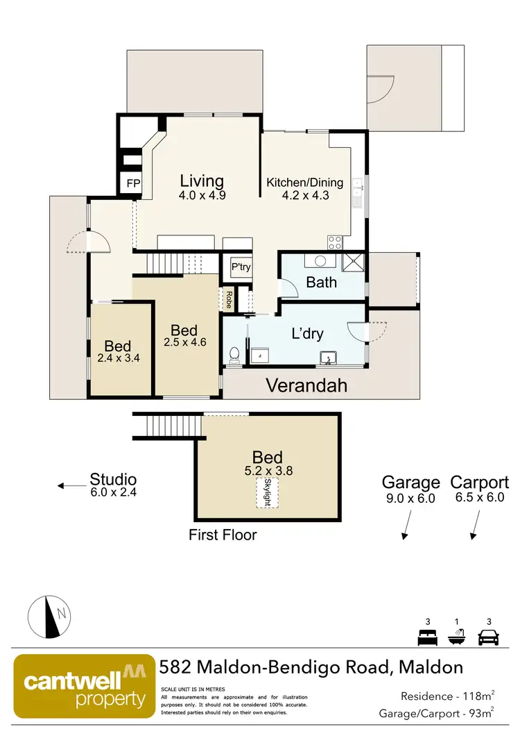 Floorplan of Homely house listing, 582 Bendigo Maldon Road, Maldon VIC 3463