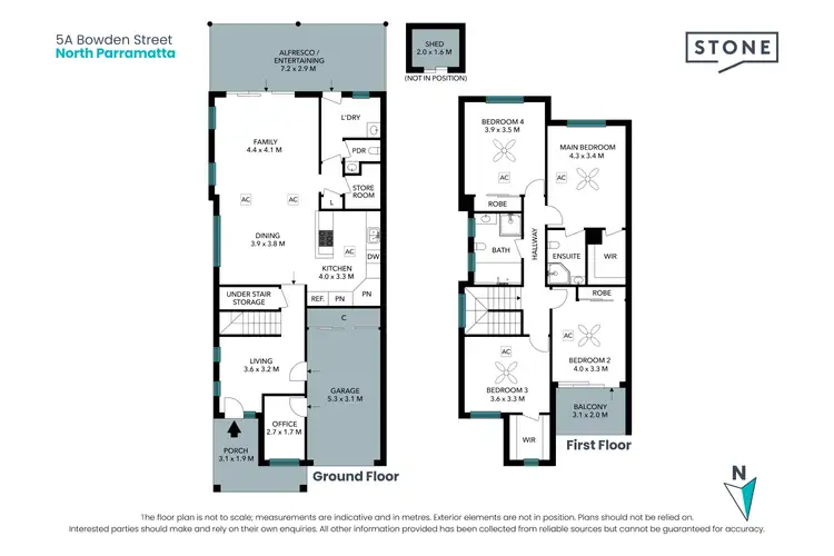 Floorplan of Homely semi-detached listing, 5A Bowden Street, North Parramatta NSW 2151