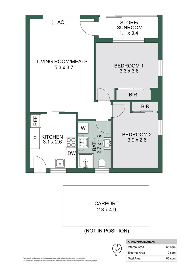 Floorplan of Homely unit listing, 11/33 Beach Road, Brighton SA 5048