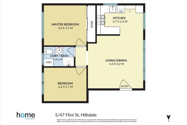 Floorplan of Homely apartment listing, 5/47 Flint Street, Hillsdale NSW 2036