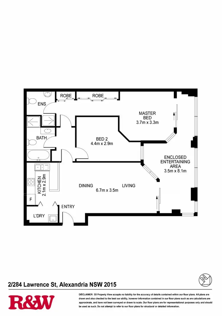 Floorplan of Homely apartment listing, 2/284-286 Lawrence Street, Alexandria NSW 2015