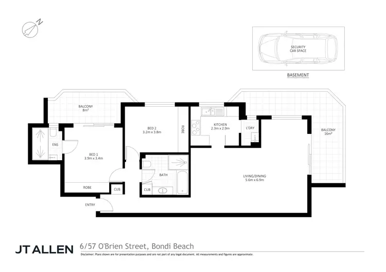 Floorplan of Homely apartment listing, 6/57-57A O'Brien Street, Bondi Beach NSW 2026