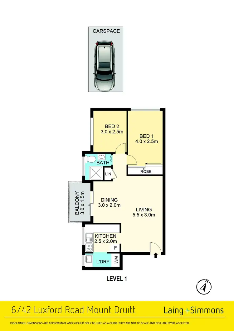 Floorplan of Homely unit listing, 6/42 Luxford Road, Mount Druitt NSW 2770