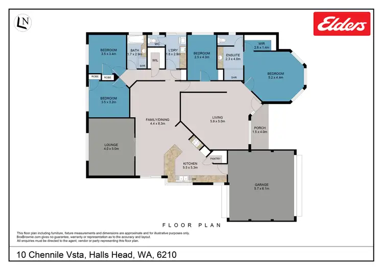 Floorplan of Homely house listing, 10 Chennile Vista, Halls Head WA 6210