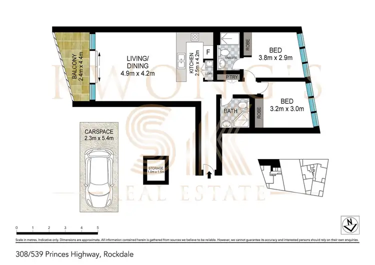 Floorplan of Homely apartment listing, 308/539 Princes Highway, Rockdale NSW 2216