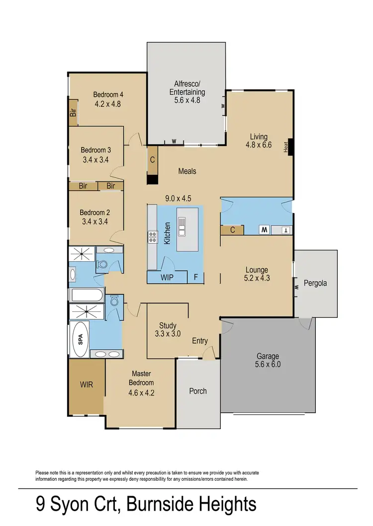 Floorplan of Homely house listing, 9 Syon Court, Burnside Heights VIC 3023