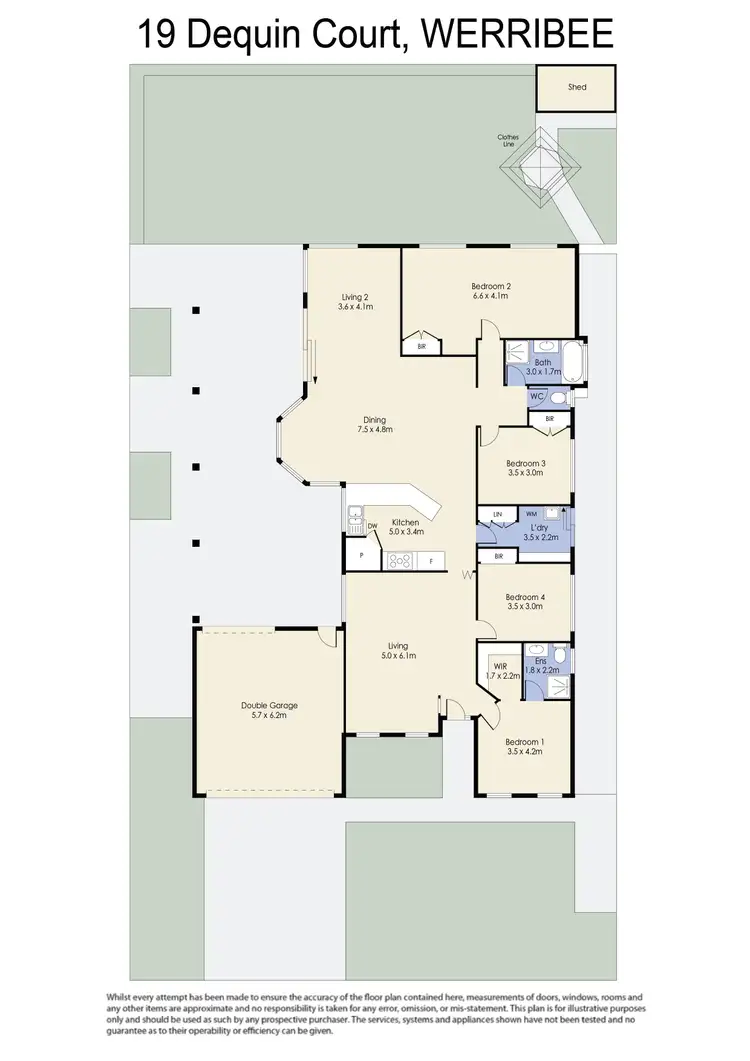 Floorplan of Homely house listing, 19 Dequin Court, Werribee VIC 3030