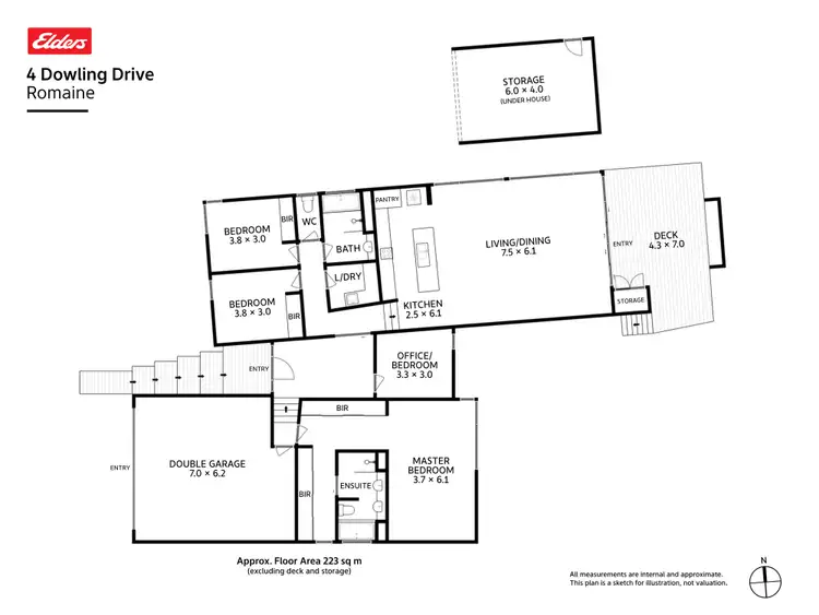 Floorplan of Homely house listing, 4 Dowling Drive, Romaine TAS 7320