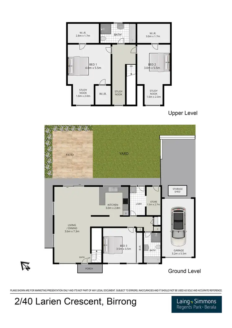 Floorplan of Homely townhouse listing, 2/40 Larien Crescent, Birrong NSW 2143