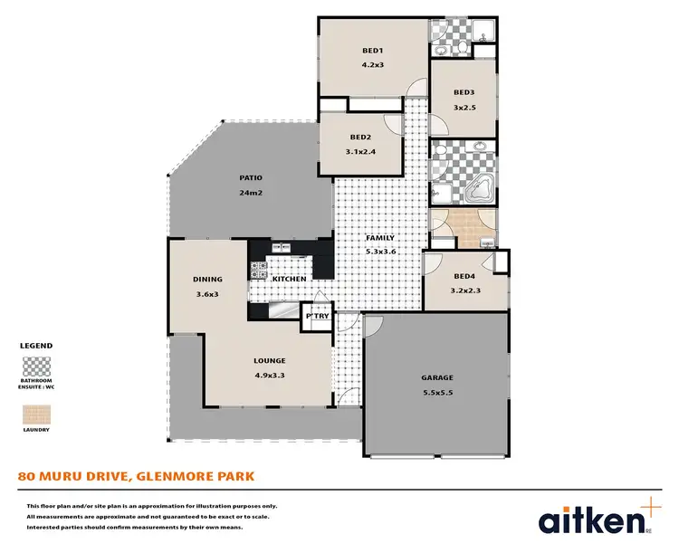 Floorplan of Homely house listing, 80 Muru Drive, Glenmore Park NSW 2745