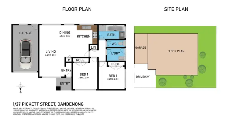Floorplan of Homely unit listing, 1/27 Pickett Street, Dandenong VIC 3175