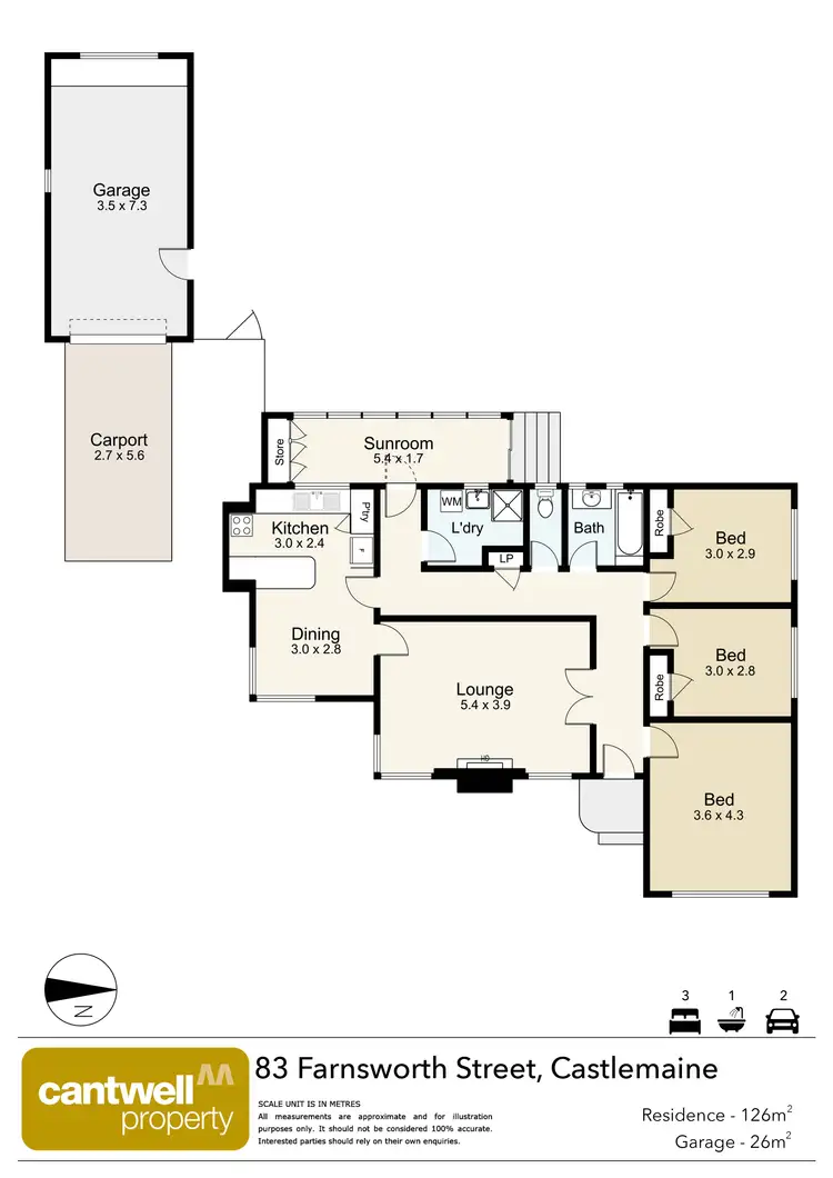 Floorplan of Homely house listing, 83 Farnsworth Street, Castlemaine VIC 3450