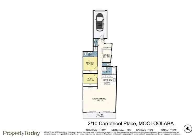 Floorplan of Homely unit listing, 2/10 Carrothool Place, Mooloolaba QLD 4557