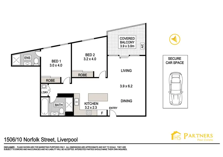 Floorplan of Homely apartment listing, 1506/10 Norfolk Street, Liverpool NSW 2170