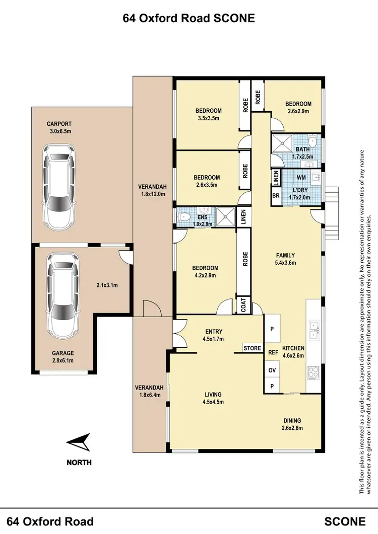 Floorplan of Homely house listing, 64 Oxford Road, Scone NSW 2337