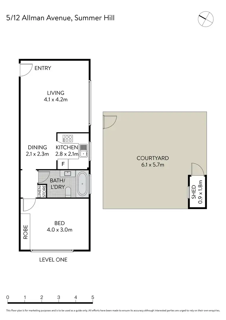 Floorplan of Homely apartment listing, 5/12 Allman Avenue, Summer Hill NSW 2130