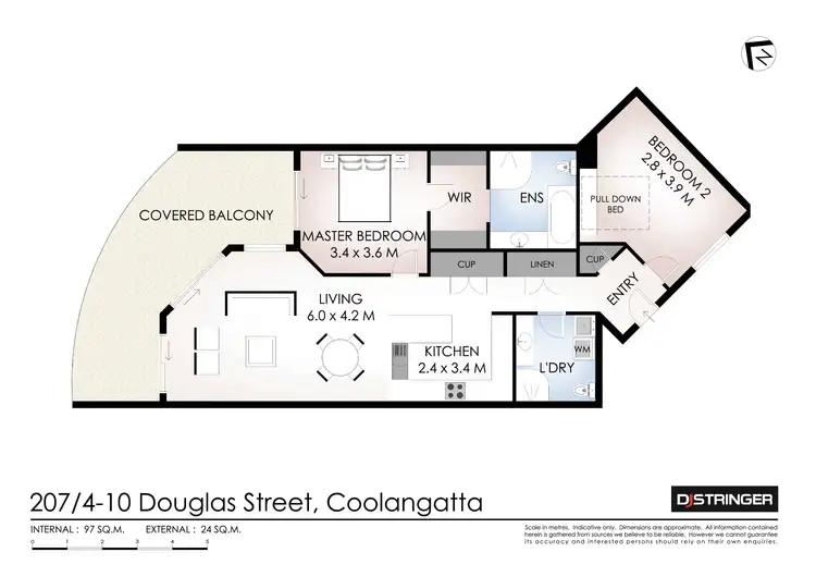 Floorplan of Homely unit listing, 207/4-10 Douglas Street, Kirra QLD 4225