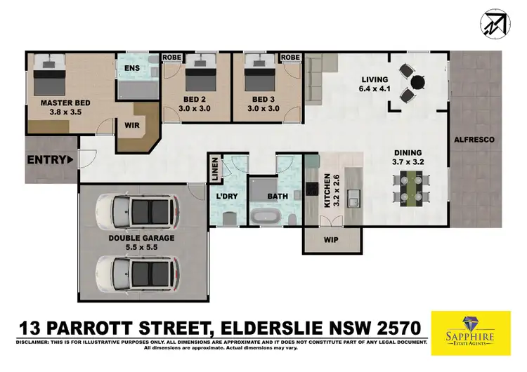 Floorplan of Homely house listing, 13 Parrott Street, Elderslie NSW 2570