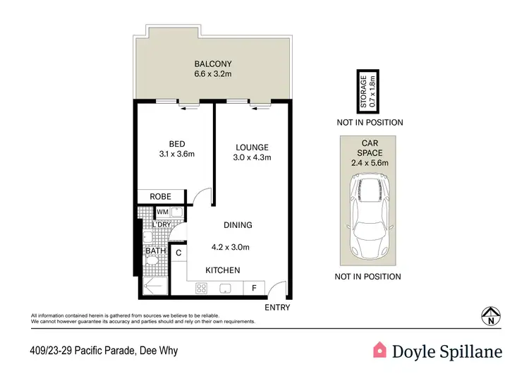 Floorplan of Homely apartment listing, 409/23-29 Pacific Parade, Dee Why NSW 2099
