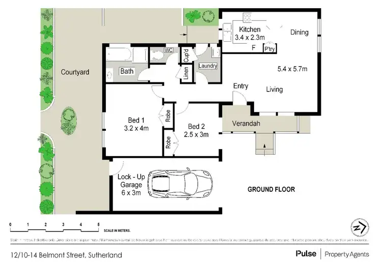Floorplan of Homely villa listing, 12/10 Belmont Street, Sutherland NSW 2232