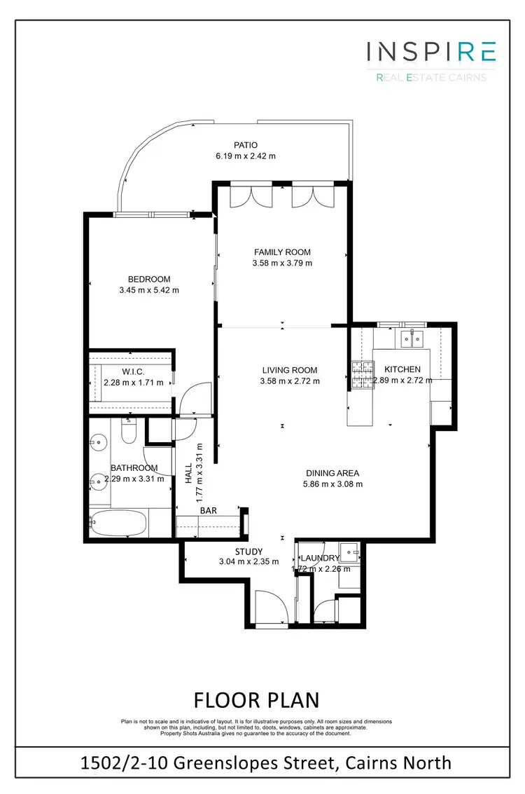 Floorplan of Homely unit listing, 1502/2-10 Greenslopes Street, Cairns North QLD 4870
