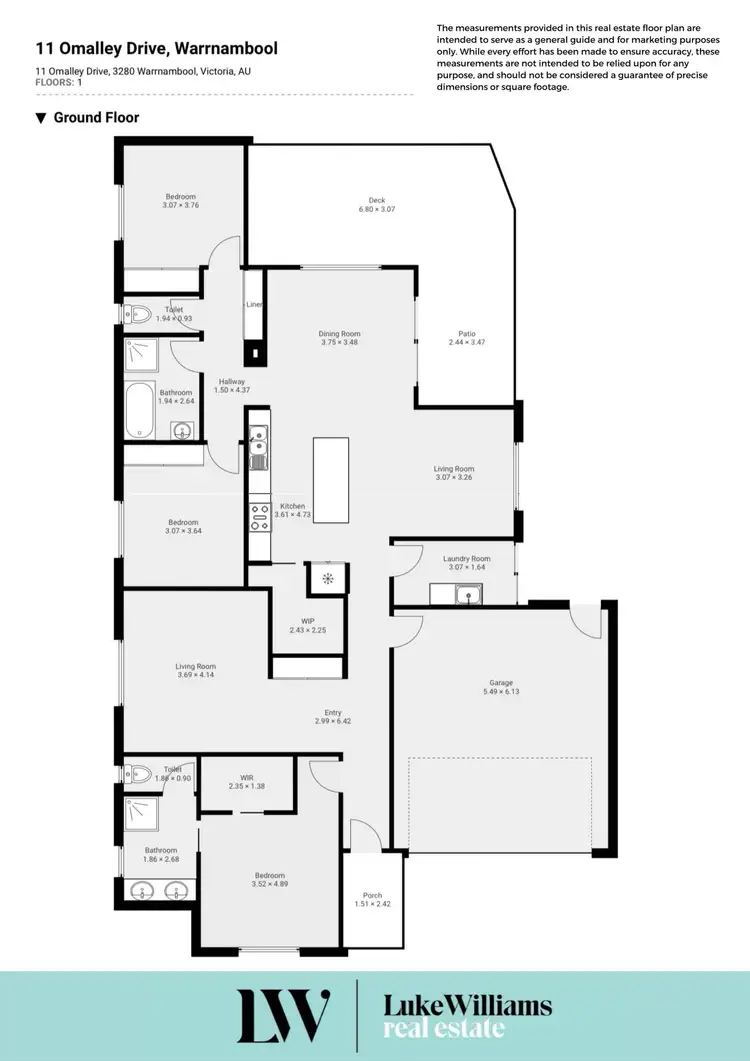 Floorplan of Homely house listing, 11 Omalley Drive, Warrnambool VIC 3280