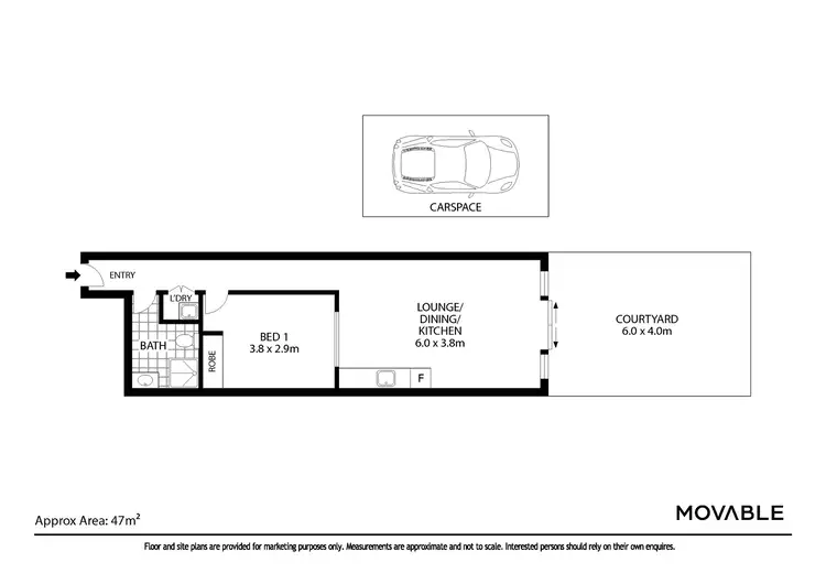 Floorplan of Homely unit listing, 5/75 King Street, Newcastle NSW 2300