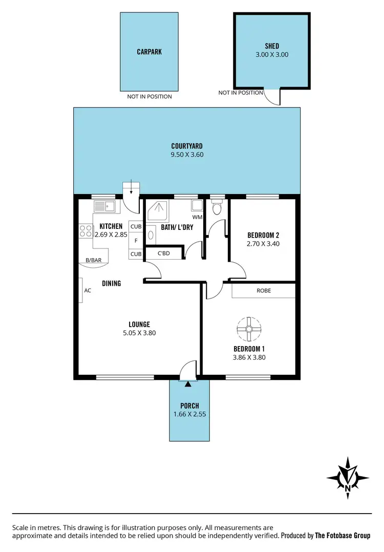 Floorplan of Homely unit listing, 2/289 Main South Road, Morphett Vale SA 5162