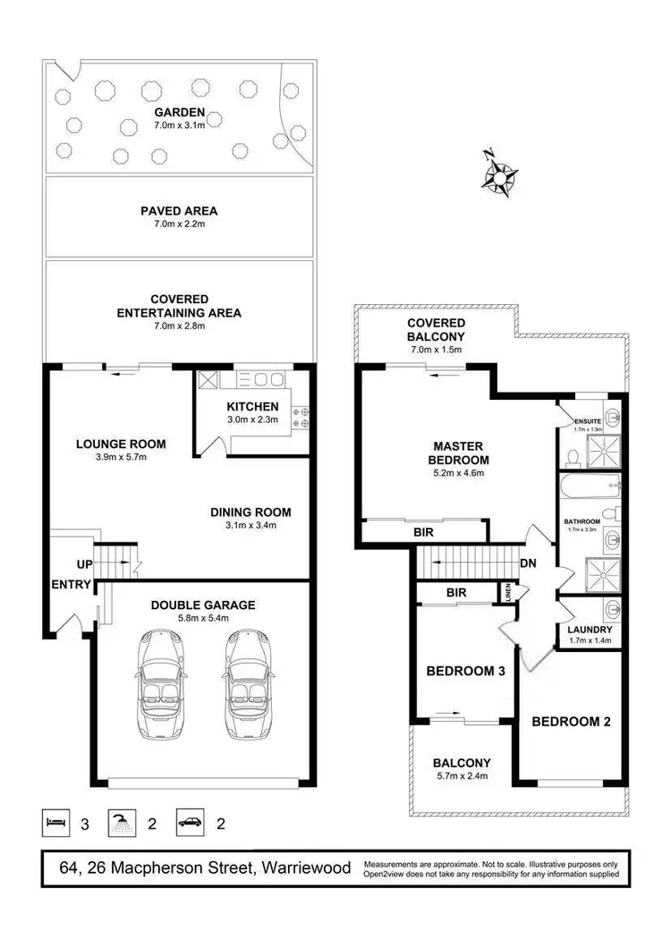 Floorplan of Homely townhouse listing, 64/26 Macpherson Street, Warriewood NSW 2102