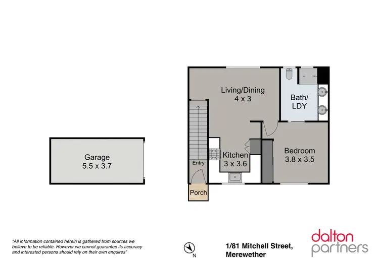 Floorplan of Homely unit listing, 1/81 Mitchell Street, Merewether NSW 2291