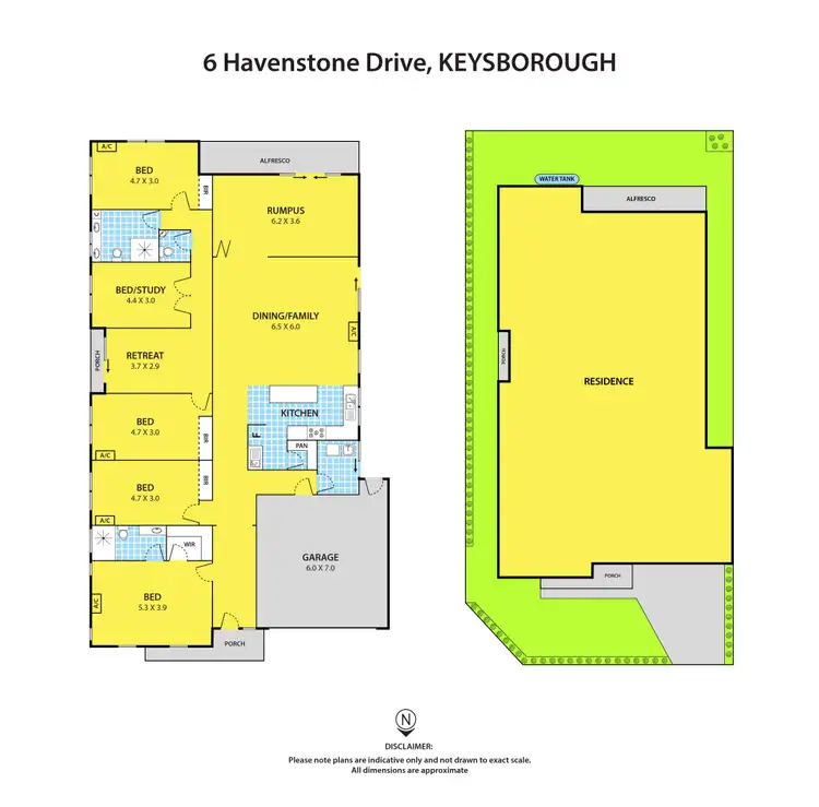 Floorplan of Homely house listing, 6 Havenstone Drive, Keysborough VIC 3173