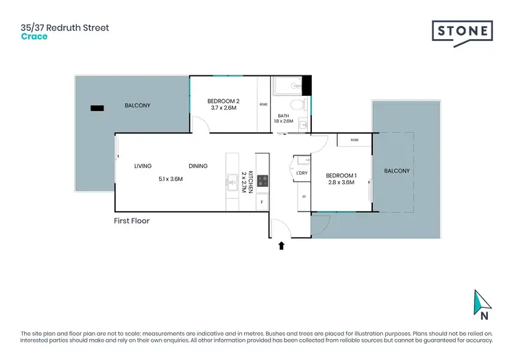 Floorplan of Homely apartment listing, 35/37 Redruth Street, Crace ACT 2911