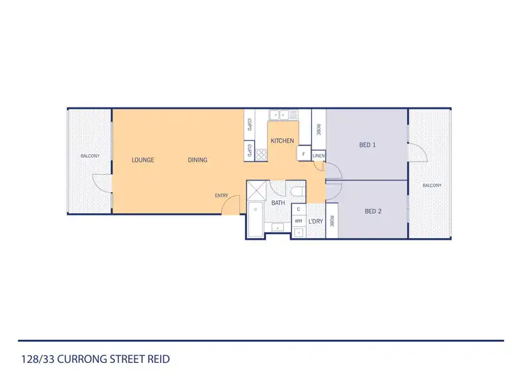 Floorplan of Homely apartment listing, 128/33 Currong Street, Reid ACT 2612