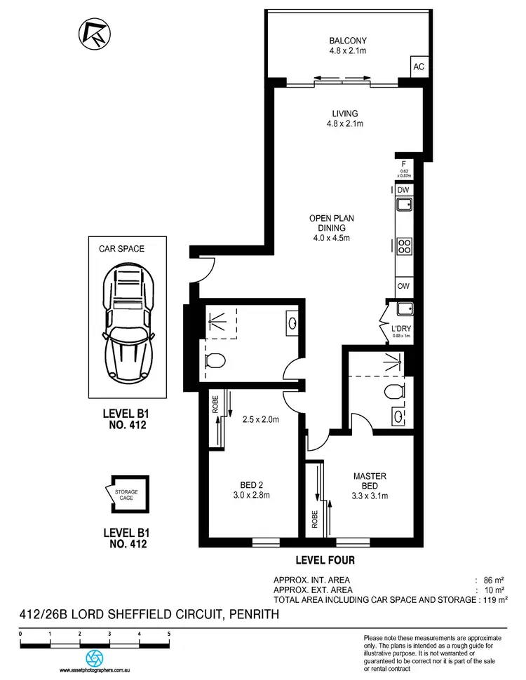 Floorplan of Homely apartment listing, 412/26B Lord Sheffield Circuit, Penrith NSW 2750